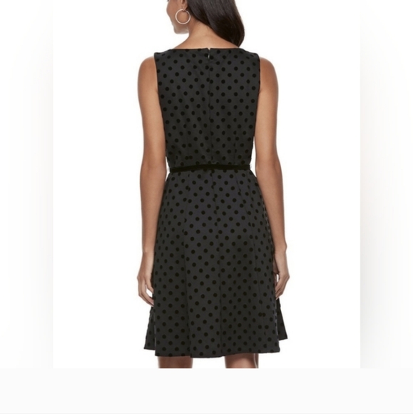 New with tags women's ELLE Black Polka-Dot dress in size large. - Picture 2 of 6